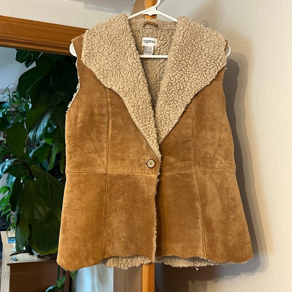 Together Brown Shearling Vest